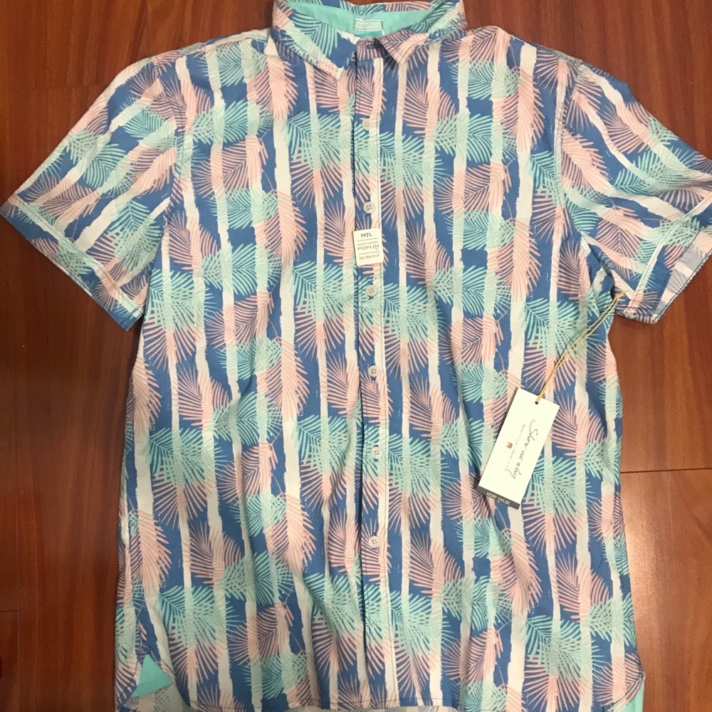 MTL Made To Live NYC Slim Fit Button Down Shirt